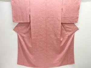 未使用品　荒波模様織出し一ツ紋色無地着物